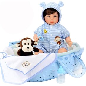 Aori Lifelike Reborn Baby Dolls Realistic Baby Girl Dolls 18 '' Newborn Baby Girl with Pink Doll Clothes for Girls 3+