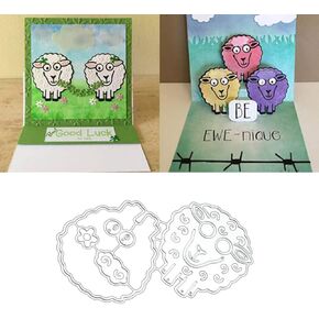 Sheep Shape Metal Die Cuts, Cutting Dies for Card Making Clearance, Embossing Dies for Scrapbooking, DIY Album Paper Cards Decoration