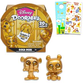 Disney Tablables Gold Peek Collector Pack - حزمة مع Disney Tablables Mini Peek Gold بما في ذلك اثنين من الأشكال للأطفال والبالغين بالإضافة إلى ملصقات ، المزيد | شخصيات ديزني الصغيرة