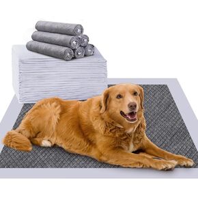 Dog Pee Pads,24"x24" Charcoal Puppy Training Pads,Disposable Super Absorbent Piddle Pads for Dogs Puppies Cats Kittens Rabbits(40 Count)