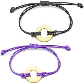 Abbeciao 10pack Brass Washer Stthelet Kit (Black ، Purple) - Bundle