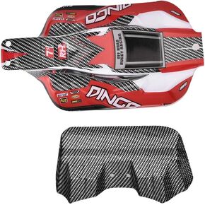DILWE RC Truck Body Shell ، ABS RC CAR 1/16 SCALE OFF ROAD GOOTH GODE FOR REMO RC UPGRADE ، استبدال غطاء جسم CAR COR PARTS RC (RED) (RED)