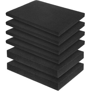 6 Pcs Pick Apart Foam Inserts- 2 Size Pick and Pluck Foam Sheets- Pluck Pre Cubed Foam Pads for Toolbox Game Box Cases Camera Storage Drawer