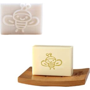 DIY SOAP STAMP أبيض راتنج الصابون ختم شجرة الصابون المصنوعة يدويًا أو زهرة طباعة نمط الصابون المصنوع يدويًا الراتنجات المصغرة الصابون (نحلة)