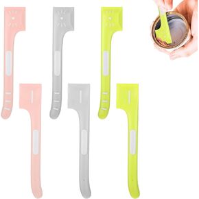6 PCS Pet Food Can Spoon Cat Food Food Spatula Pet Food Aboons Abouns مجموعة طعام للكلاب يمكن أن توفر مغرفة طعام معلبة للكلاب والقطط يمكن أن تتغذى (وردي ، رمادي ، أخضر)