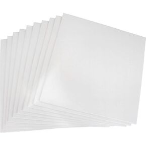 تسجيلات وتوريدات Square Deal (10) 12 "سترات قياسية - أبيض (لامع النهاية) - بدون ثقب مركز - #12JW - حماية ضد الغبار وارتداء!