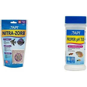 API Nitra-Zorb Size 6 Aquarium Canister Filter Pouch 1-Count Count Bag 1 ، Model: 110A & PH 7.0 Freshwater Aquarium PH PH STATILIZER 8.8-Ounce