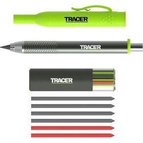 Tracer Pro Series قلم رصاص المعادن الصعبة مع حزمة الرصاص 6 × بديلة وحافظات الموقع. الكل في واحد مجموعة علامات بناء الألومنيوم
