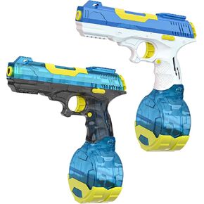 2 Pack Super Electric Water Guns - High Capacity, Long Range Up to 25-32ft, Powerful Rapid-Fire, Fully Automatic, for Kids and Adults, Ultimate Summer Outdoor Water Battle Fun