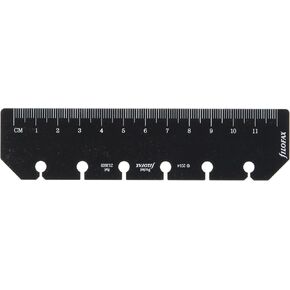 Filofax A5 Black Ruler/Page Marker, Centimeters and Inches (B343609)