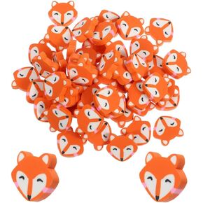 100pcs cartoon mini fox محو محو محو حيوانات صغيرة مضحكة محايات قلم رصاص مضحكة محو محو بلط