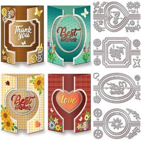 Globleland 3D CATTER CATTER COTTER DIATE FOR DIY SCRABKING MENTER HEART WARTTER CATTER CATTER CUT DIAL