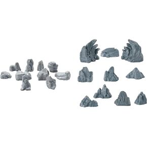 Warmtree 10Pcs Fake Rock+10 Pcs Simulation Miniature Rockery