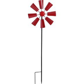 DOITOOL 25.9" Outdoor Metal Windmill Spinner Stake Yard Decoration, Decorative Iron Wind Spinner, Wind Sculptures Garden Decoration