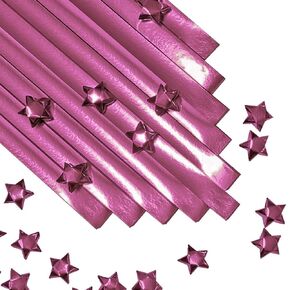 شرائح ورق رقائق فضية 500 Strips Silver Foil لصنع نجوم اوريغامي ، النجوم المحظوظة ، نجوم نفخة. مرآة عاكسة شرائح الورق اللامعة ، 0.5 × 11 بوصة. (Silver Sparkle ، 500)