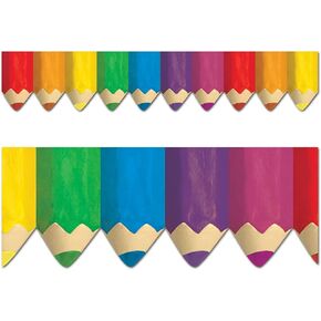 CTP Jumbo Color Pencils EZ Border for Classroom Bulletin Border for Classroom (Press Technasion Press 10559) ، 48 ft لكل حزمة