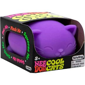 SCHYLLING NEEDOH COOD CATS The GROOVY GLOB! كرات الإجهاد اسفنجي ، ممسحة ، ملطفة بالألوان - 3 عبوات