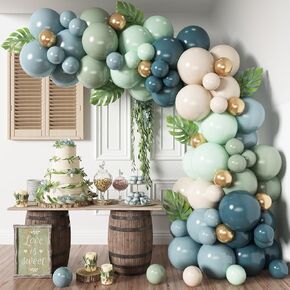 Sage Green Brown Balloon Garland Kit Olive Green Gold Gold Safari Balloons Arch Animal Print Baloons Woodland Camo Army Green Dark Brown Coffee Nude Balloon for Jungle Hunting Wild Birthday Decor