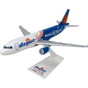 منمنمات الطيران ، ALLEGIANT AIR MAKE-A-WISH A320-200 طائرة مصغرة من البلاستيك من أجل 1: 200 جزء# AAB-32020H-062
