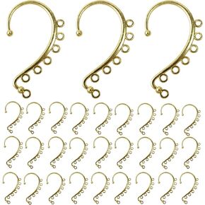 pson 50 Pack DIY Ear Cuffs Earrings, Non Piercing Clip on Ear Wraps Earrings, 7 Holes Accessories for DIY, Crafts, Jewelry Making (Silver)