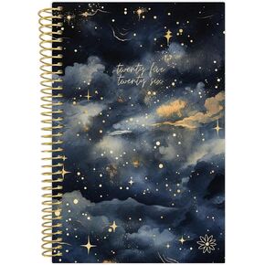 bloom daily planners HARDCOVER 2025-2026 (8.5" x 11") Academic Year Day Planner (July 2025 - July 2026) - Task Goal Organizer - Monthly & Weekly Inspirational Agenda Book - Midnight Sky