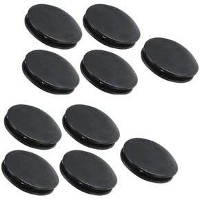 Teatbiting 10pcs أسود من المطاط الأموال الادخار مربع الخنزير بنك الإغلاق سدادة سدادة قطر خارجي 42 مم/1.65 "القطر الداخلي 32 مم/12.5"