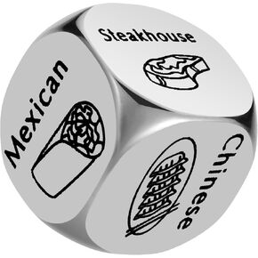 Gifts for Him Her - Food Decision Dice, Date Night Dice Couples Gift for Him Her, Anniversary Birthday Christmas Valentine’s Day Gifts for Husband Wife Boyfriend Girlfriend Women Men