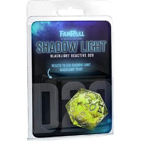 Fanroll Shadow Light UV Reactive D20 Elixir Liquid Core Dice