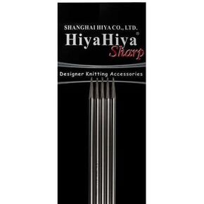 hiyahiya نقطة مزدوجة 6 بوصة (15 سم) إبر حياكة فولاذية حادة (مجموعة من 5) حجم الولايات المتحدة 2 (2.75mm) hisstdp6-2