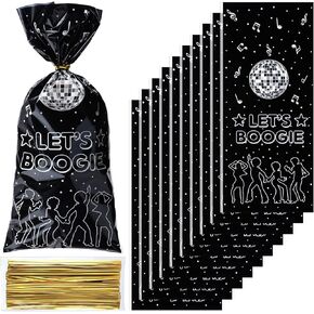 Blulu 100 PCS Disco Cellophane Acags Accouse Candy Goodie Boogie Gift Fafor