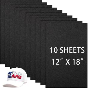 innconee 10 pcs 3mm تطريز الرغوة 12 × 18 بوصة أسود منتفخ منتفخ الرغوة إيفا إيفا أوراق الرغوة الحرفية لفنون التطريز ثلاثية الأبعاد وحرف الخياطة مشاريع DIY ، وأزياء تأثيري ، خياطة اللحف ، القبعات ، الوسائد ، الحقيبة