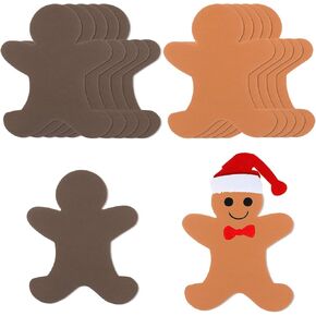 36 حزمة عيد الميلاد الزنجبيل خبز القواطع 6 '' 'Foam Gingerbread Man Shapes Gingerbread Man Die Cuts Winter Atouts Craft Kit للاحتفالات الشتوية ديكور عيد الميلاد حفلات الأطفال الفصول الدراسية
