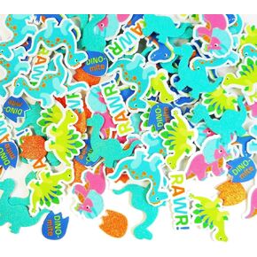 Nikki's Knick Knacks Peel Dinosaur Foam Peel and Stick Sticks - Diy Self Dinshesive Dinosair Kids Craft - 100 قطعة