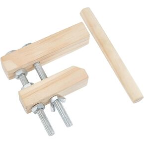 Benecreat Wood -Thread خيوط خيوط ، مجموعة مشبك تزييف مع عمود 4.96 بوصة ومسمار 4 بوصة ، الأوتاد تزييف للنسج ، الحياك