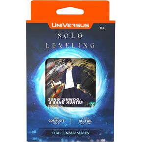 Universus: Solo Leveling - Challenger Series - لعبة بناء سطح السفينة ، جاهزة للعب سطح السفينة ، بطاقة شخصية Sung Jinwoo ، 6 بطاقات فوت