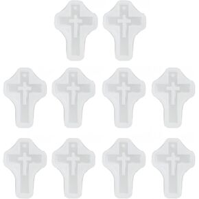 10pcs راتنج صليب الصليب ، صب قلادة متعددة الوظائف لتصنيع المجوهرات الحرفية DIY سلسلة المفاتيح