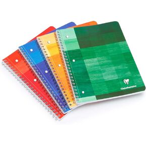 دفتر Clairefontaine Wirebound - محكم W/Margin 90 Sheets - 8 1/4 × 11 3/4 - تم بيعه بشكل فردي (لون غطاء متنوع تم اختياره عشوائيًا)