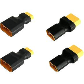 2 Pairs XT60 to XT90 Connector RC Male Female Plug no Wire Adapter for RC Lipo Battery ESC