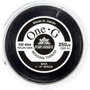 Toho One -G Beading Thread ، Black - 250 Yard Procole