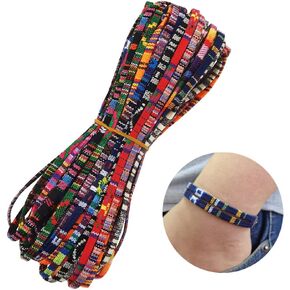 15 Yards Woven Cord 5mm Flat Thin String Beading Thread for Surfer Friendship Bracelect Making 10 Patterns