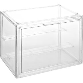 3 Tiers Clear Display Case Compatible with popmart labubu Mini Figure, Acrylic Storage Organizers Box with Magnetic Door, Dustproof Showcase for Collectibles