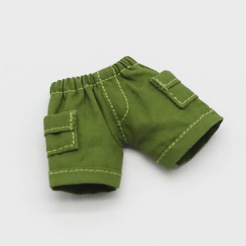 Niannyyhouse Solid Color Stil Stest Stest Cargo Cargo Shorts 1/12 BJD OB11 DOLL 4.3 بوصة (11 سم) ملحق الجسم (قصير ، أخضر) in Kuwait