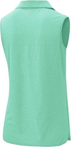 Women's Sleeveless Golf Apparel Shirts Clothes Outfits Collared 1/4 Zip Tank Tops Quick Dry Tennis Polo Shirts in Kuwait