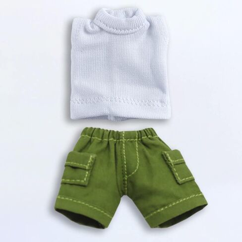 Niannyyhouse Solid Color Stil Stest Stest Cargo Cargo Shorts 1/12 BJD OB11 DOLL 4.3 بوصة (11 سم) ملحق الجسم (قصير ، أخضر) in Kuwait