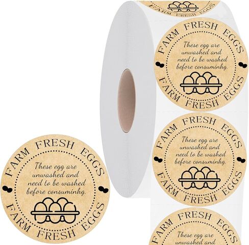 600 PCS Farm Egg Egg Carton Labels 600 pcs يرجى إعادة ملصقات Carton البيض 200 PCS بطاقات تعليمات معالجة البيض على الوجهين in Kuwait