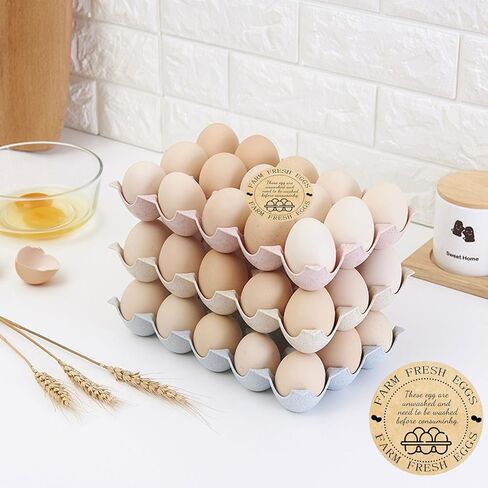 600 PCS Farm Egg Egg Carton Labels 600 pcs يرجى إعادة ملصقات Carton البيض 200 PCS بطاقات تعليمات معالجة البيض على الوجهين in Kuwait