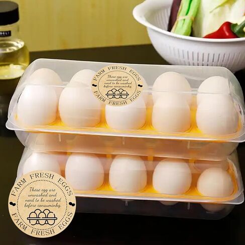 600 PCS Farm Egg Egg Carton Labels 600 pcs يرجى إعادة ملصقات Carton البيض 200 PCS بطاقات تعليمات معالجة البيض على الوجهين in Kuwait