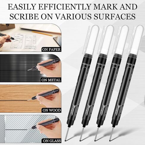 72 PCS علامة ثقب عميق كبير علامة NIB الطويلة رئيس العميق العميقة العلامة العلامة المائية العميقة العميقة العلامات العميقة لعلامات البناء النجار متعددة الأغراض لمكتب النجارة الخشبية in Saudi Arabia