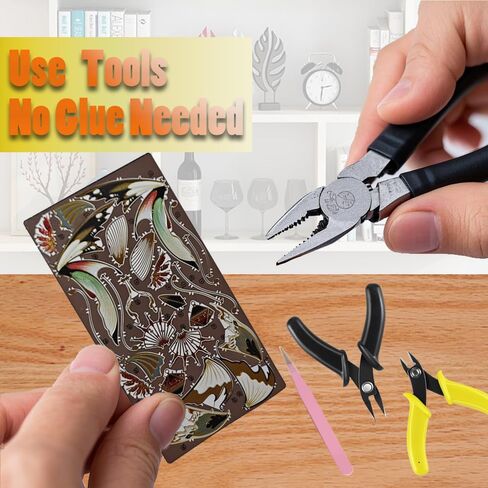 نموذج 3D Metal Buzzles للبالغين - طقم التجميع الميكانيكي الفراشة DIY ، بريق الفراشة الفراشة المعدنية الطراز المليئة بنماذج بناء زخرفة إبداعية مناسبة لزخارف المنزل الفنية (ذهبية) in Kuwait