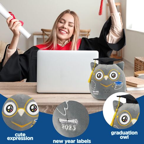 التخرج Axolotl Plush Toy: 8 بوصة 2025 Pink Axolotl محشو بالحيوان مع غطاء التخرج ، فئة لطيفة من 2025 ، هدايا التخرج للجامعة ، طلاب المدارس الابتدائية ، in Kuwait